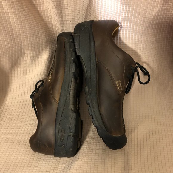 Keen men brown leather lace up shoes, 10.5 main image 6
